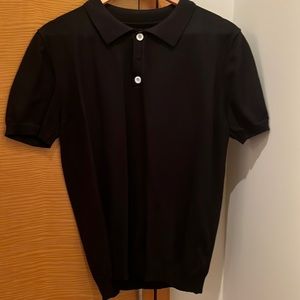 Black Knitted Polo